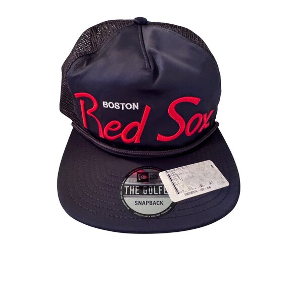 Boston Red Sox Snapback Hat Navy BOS New Era One Size Fits Most NWT Net Back Tru - Picture 8 of 8